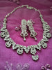 N0591_Beautiful designer choker necklace embellished with american diamond stones with delicate stone work.