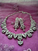 N0591_Beautiful designer choker necklace embellished with american diamond stones with delicate stone work.