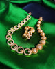 N0600_Lovely Gold plated American Diamond necklace set with delicate stone work.