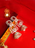 E0873_Classic designer rose gold jumkas with delicate stone work with a touch of pearl.