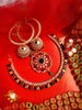 N0505_Gorgeous  designer rose gold american diamond embellished necklace set with a touch of  multi colour