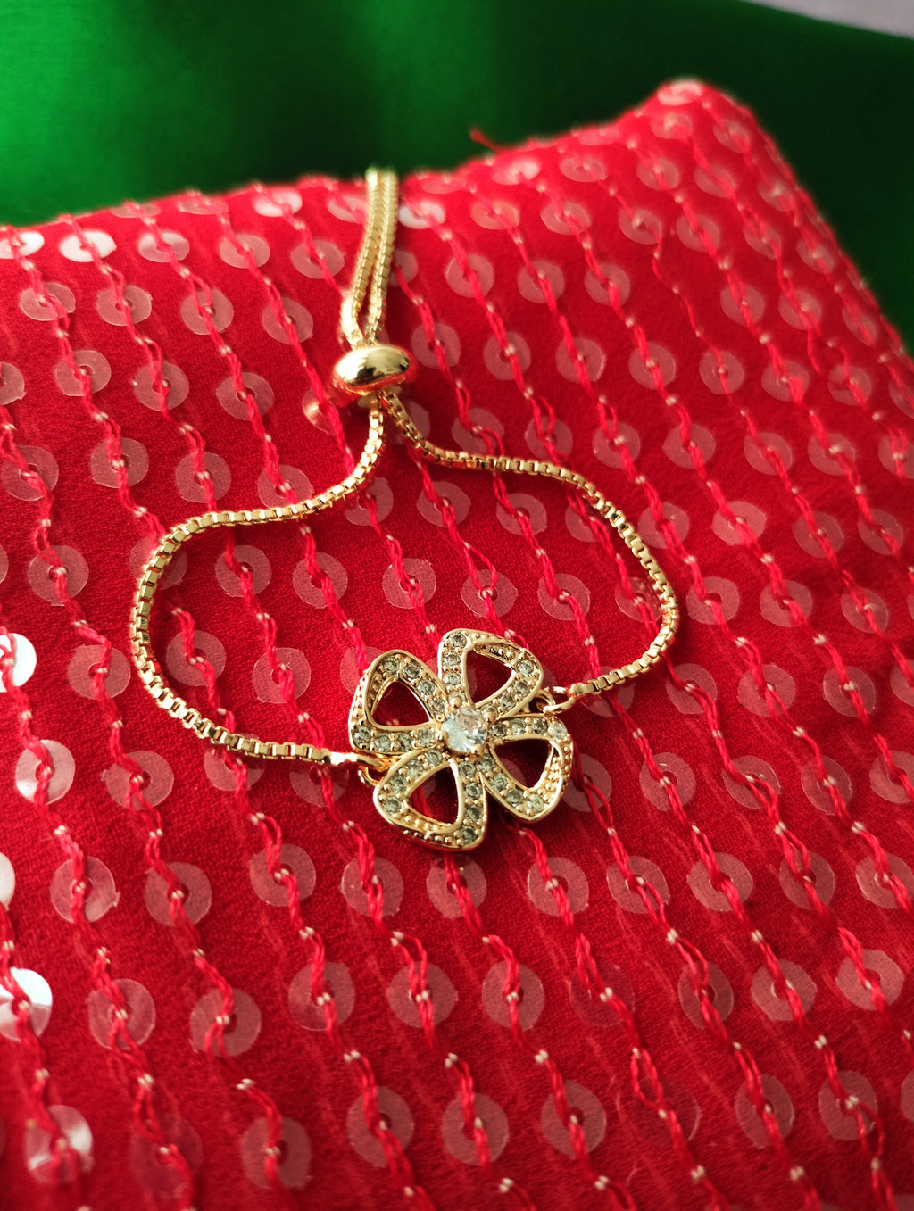 B0308_Classy circular design bracelets studded with  a touch of American diamond stones with delicate patterns.