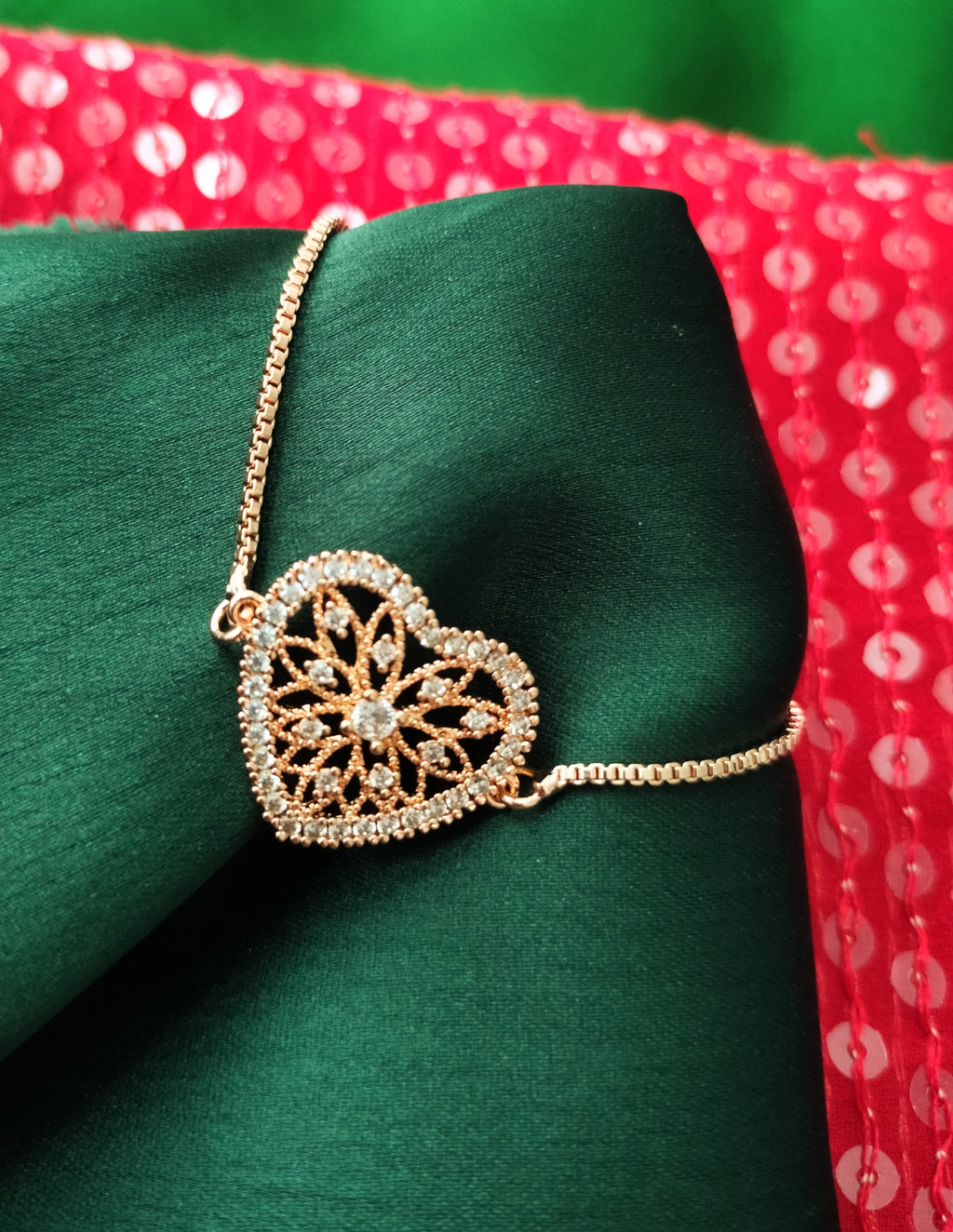 B0306_Classy circular design bracelets studded with  a touch of American diamond stones with delicate patterns.