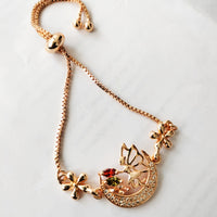 B0307_Classy circular design bracelets studded with  a touch of American diamond stones with delicate patterns.