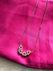 N01205_ Magnetic elegant design Rose gold Polished American Diamond pendant necklace studded with beautiful dazzling stones .