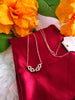 N01205_ Magnetic elegant design Rose gold Polished American Diamond pendant necklace studded with beautiful dazzling stones .