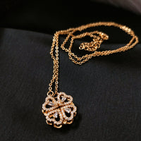 N01255_ Magnetic elegant design  gold Polished American Diamond pendant necklace studded with beautiful dazzling stones .