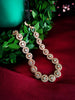 B0312_Classy circular design rose gold polished bracelets studded with  a touch of American diamond stones with delicate patterns.
