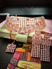 N0573_Lovely designer rose gold choker necklace embellished with american diamond stones with a touch of pink color stone work.