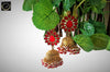 E0110_Gorgeous Meenakari jumka studded with semi precious red stones and small beads.