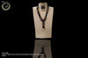 N011_Gorgeous blue colored crystal Necklace studded with semi precious stones.