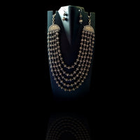 N066_Classy German Silver Oxidized Matte polish premium quality Layered necklace.