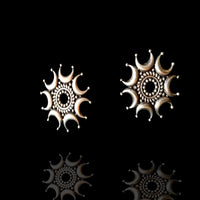 N067_Classy  Matte finish German Silver oxidized pendant followed by black crystals.