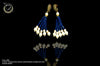 N011_Gorgeous blue colored crystal Necklace studded with semi precious stones.