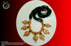 N020_Elegant Micro Gold plated Necklace studded with precious  green ruby stones & green colored crystals