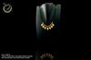 N020_Elegant Micro Gold plated Necklace studded with precious  green ruby stones & green colored crystals