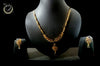 N050_ELEGANT 1 GM MICRO GOLD PLATED NECKLACE STUDDED WITH AMERICAN DIAMOND