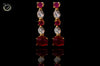 N051_Elegant Micro Gold plated Necklace studded with American Diamond & Pink Ruby stone