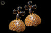 N053_Elegant Micro Gold plated Necklace studded with American Diamond & Semi Precious Black stones