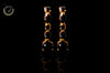 N057_Elegant Micro Gold plated Necklace studded with Black American Diamond  stones.
