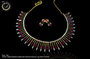 N05_Elegant 1 gm Gold plated Necklace studded with American Diamond.