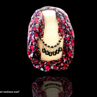 Beautiful Soft Printed Red black colored Pendent Scarf
