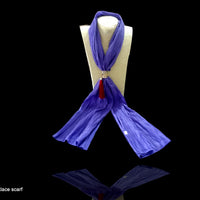 P015_Beautiful Violet Colored Pendant Scarf