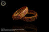 B0118_Classic Style one gram gold Plated along with pink ruby studded Bangles for Women Set of 2.