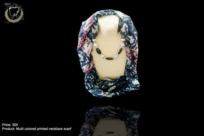 P020_Beautiful Soft Multi Colored Pendant Scarf