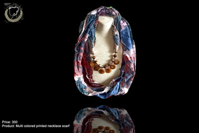 P019_Beautiful Soft Multi Colored Pendant Scarf