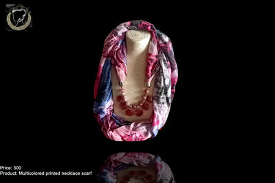 P010_Beautiful Soft Multicolored Pendant Scarf